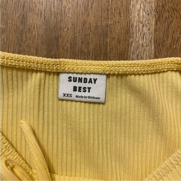 Yellow Sunday Best Square neck top - Picture 3 of 3